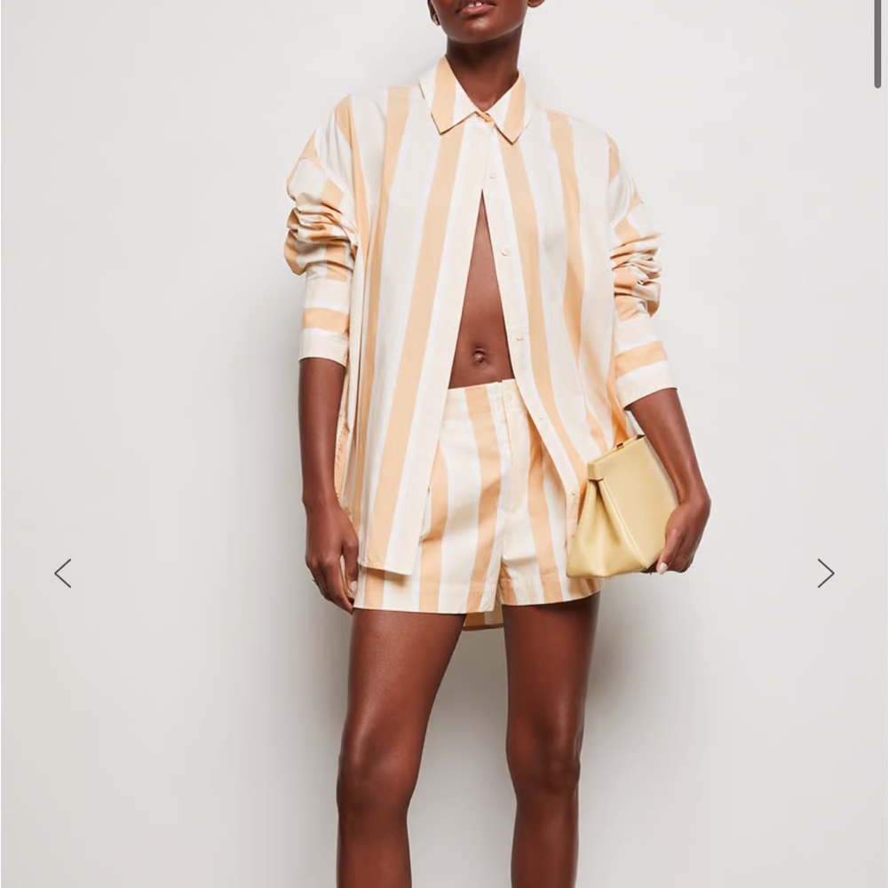 Staud Colton Striped Button-Up Shirt (NWT)